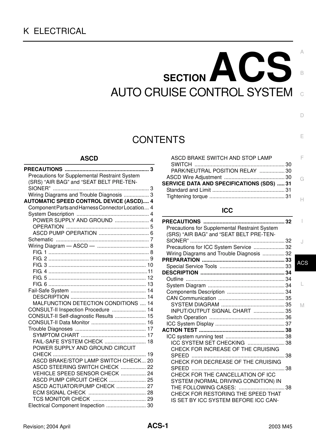 2003-2004 Infiniti M45 repair manual
