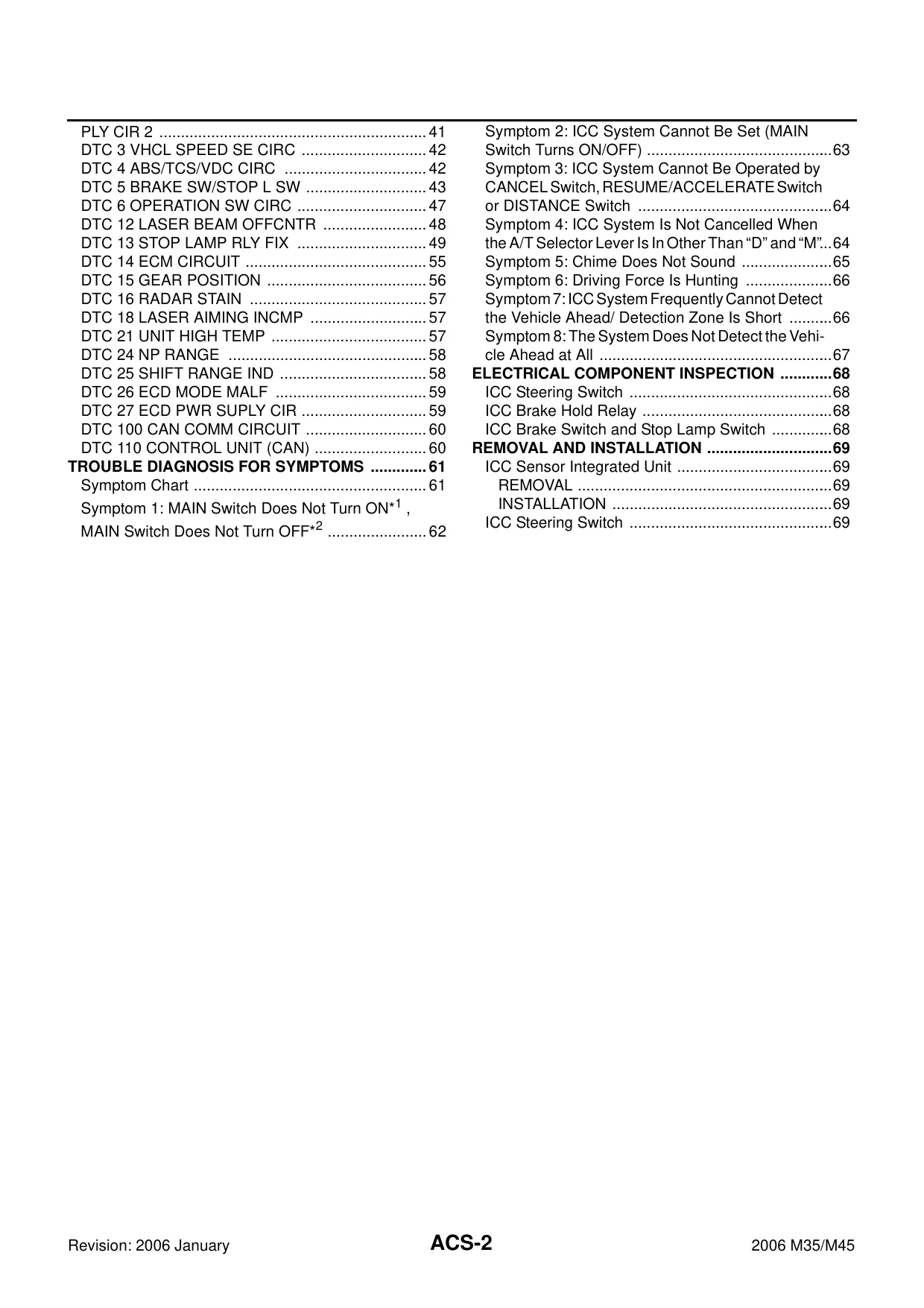2006-2007 Infiniti M35, M45 Auto Cruise Control System manual Preview image 2