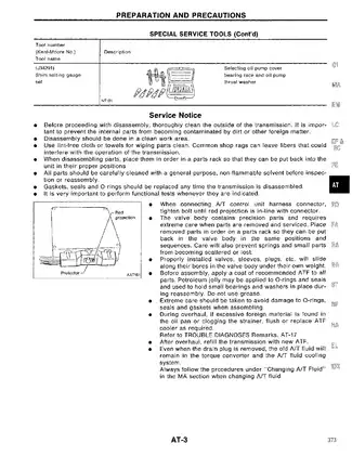 1994-1997 Infiniti J30 Automatic Transmission manual Preview image 3