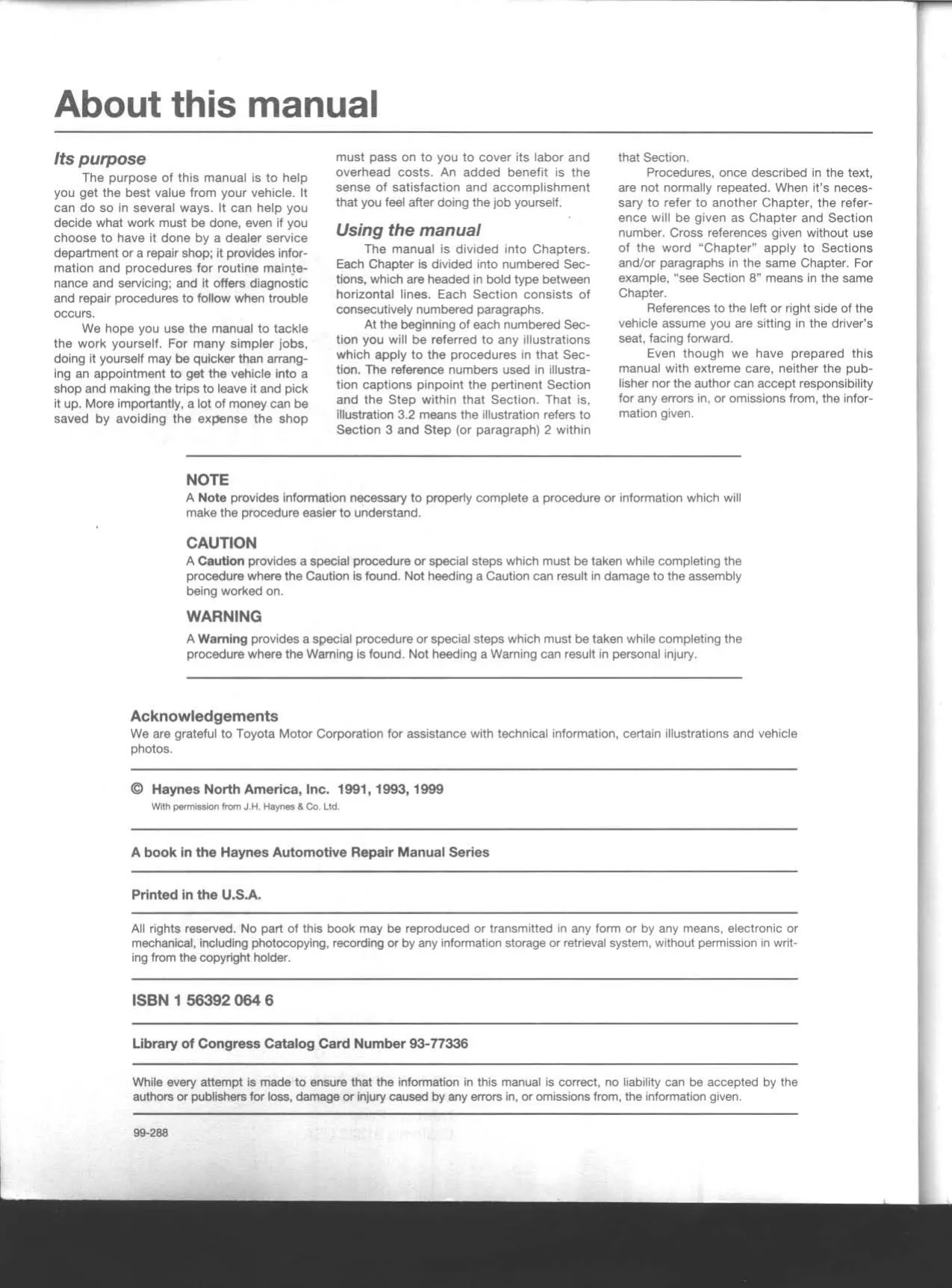 1984-1992 Toyota Corolla repair manual Preview image 3
