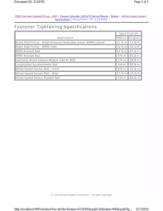 2008-2010 Chevrolet Colorado shop manual