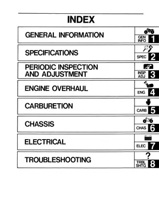 1992-2001 Yamaha Badger 80, YFM80 repair manual Preview image 3