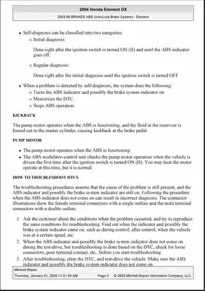 2003-2008 Honda Element manual Preview image 3