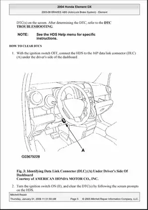 2003-2008 Honda Element manual Preview image 5