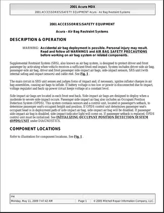 2001-2002 Acura MDX repair manual Preview image 1