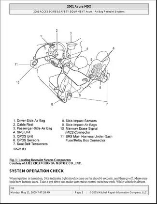 2001-2002 Acura MDX repair manual Preview image 2