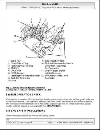 2001-2003 Acura 3.2 CL repair manual Preview image 2