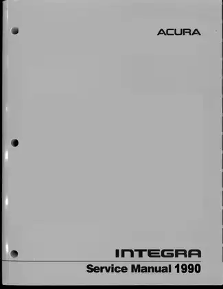 1990-1993 Acura Integra service manual