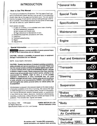 1994-1997 Acura Integra repair manual Preview image 3