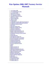 2006–2008 Kia Optima LX, EX, SX Service Manual (OEM) – preview page 1