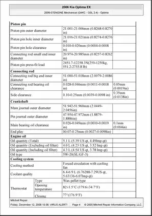 2006-2008 Kia Optima repair manual Preview image 4