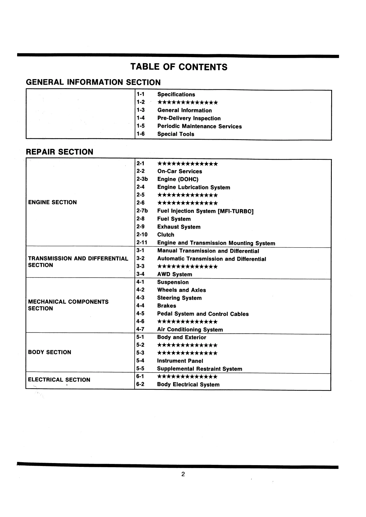 1993-1996 Subaru Impreza repair manual Preview image 2