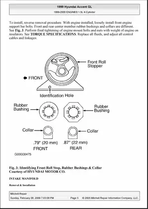 2000-2005 Hyundai Accent service manual Preview image 5