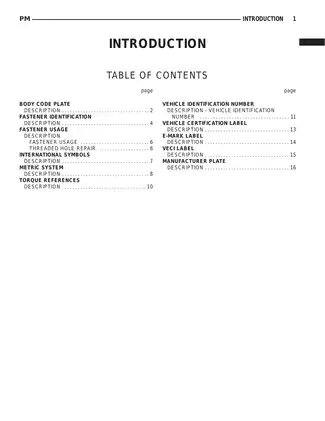 2007-2009 Dodge Caliber PM service manual Preview image 4