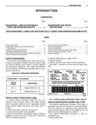 1994-1996 Dodge Dakota service manual Preview image 3