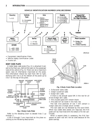 1994-1996 Dodge Dakota service manual Preview image 4