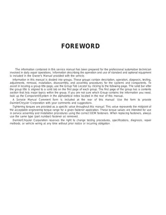 2005 Jeep Grand Cherokee Electronic Service manual Preview image 2