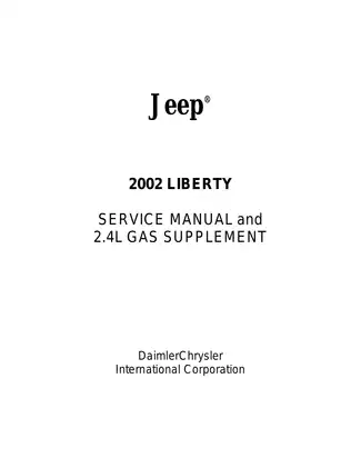 2002-2003 Jeep Liberty service manual