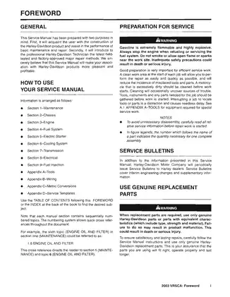 2002-2009 Harley-Davidson VRSCA V-ROD service manual Preview image 3