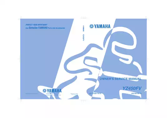 2006 Yamaha Z450FV service manual Preview image 1