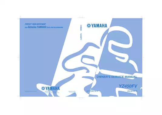 Yamaha YZ450F Owner's Service Manual (2005 Edition) - Comprehensive Digital Guide