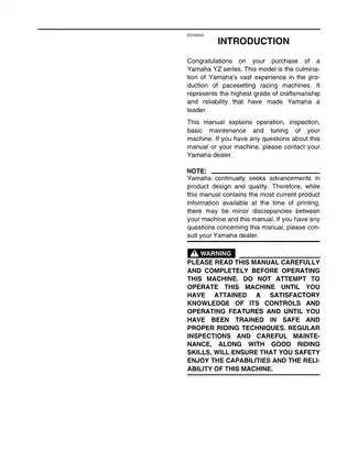 Yamaha YZ450F Owner's Service Manual (2005 Edition) - Comprehensive Digital Guide Preview image 4