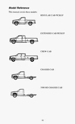 1992-1999 Chevrolet C-K Silverado owners manual Preview image 5