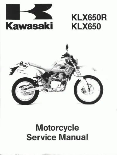 Preview: 1993–1996 Kawasaki KLX650R, KLX650 Factory Service Manual (PN 99924-1162-03)