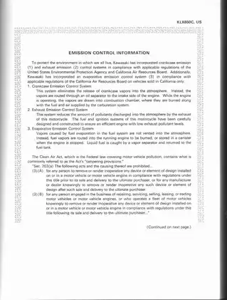 1993-1996 Kawasaki KLX650R, KLX650 service manual Preview image 5