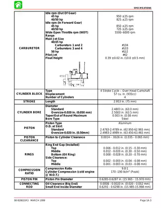 1999-2009 Mercury Mariner 40 hp, 45 hp, 50 hp, 50 Bigfoot outboard motor repair manual Preview image 3