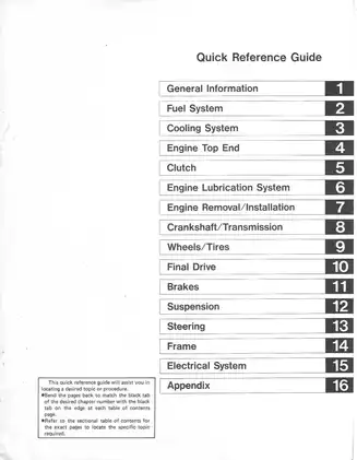 1987 Kawasaki Ninja 750R, GPX750R, 750, ZX750 service manual Preview image 2