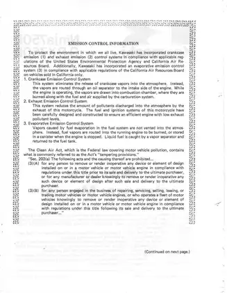 1987 Kawasaki Ninja 750R, GPX750R, 750, ZX750 service manual Preview image 4