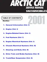 2001 Arctic Cat Snowmobile Triple, Twin, Fan Cooled, Liquid Cooled, Wide Track, Panther, ZL Service Manual (P/N 0119-514) – preview page 1