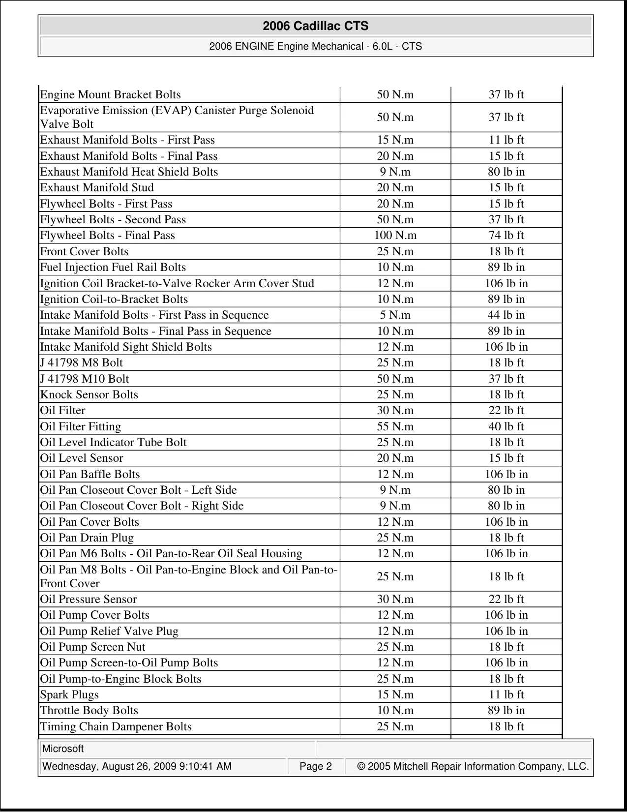2006-2007 Cadillac CTS, CTS-V repair manual Preview image 2