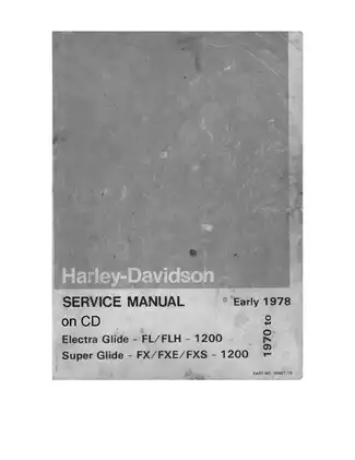 1973-1978 Harley-Davidson Electra-Super Glide FL, FLH, FX, FXE, FXS service manual