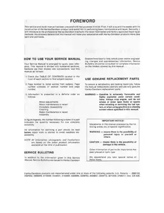 1978-1980 Harley-Davidson Electra Glide, Super Glide FL, FLH, FX, FXE, FXS, FXEF service manual Preview image 3