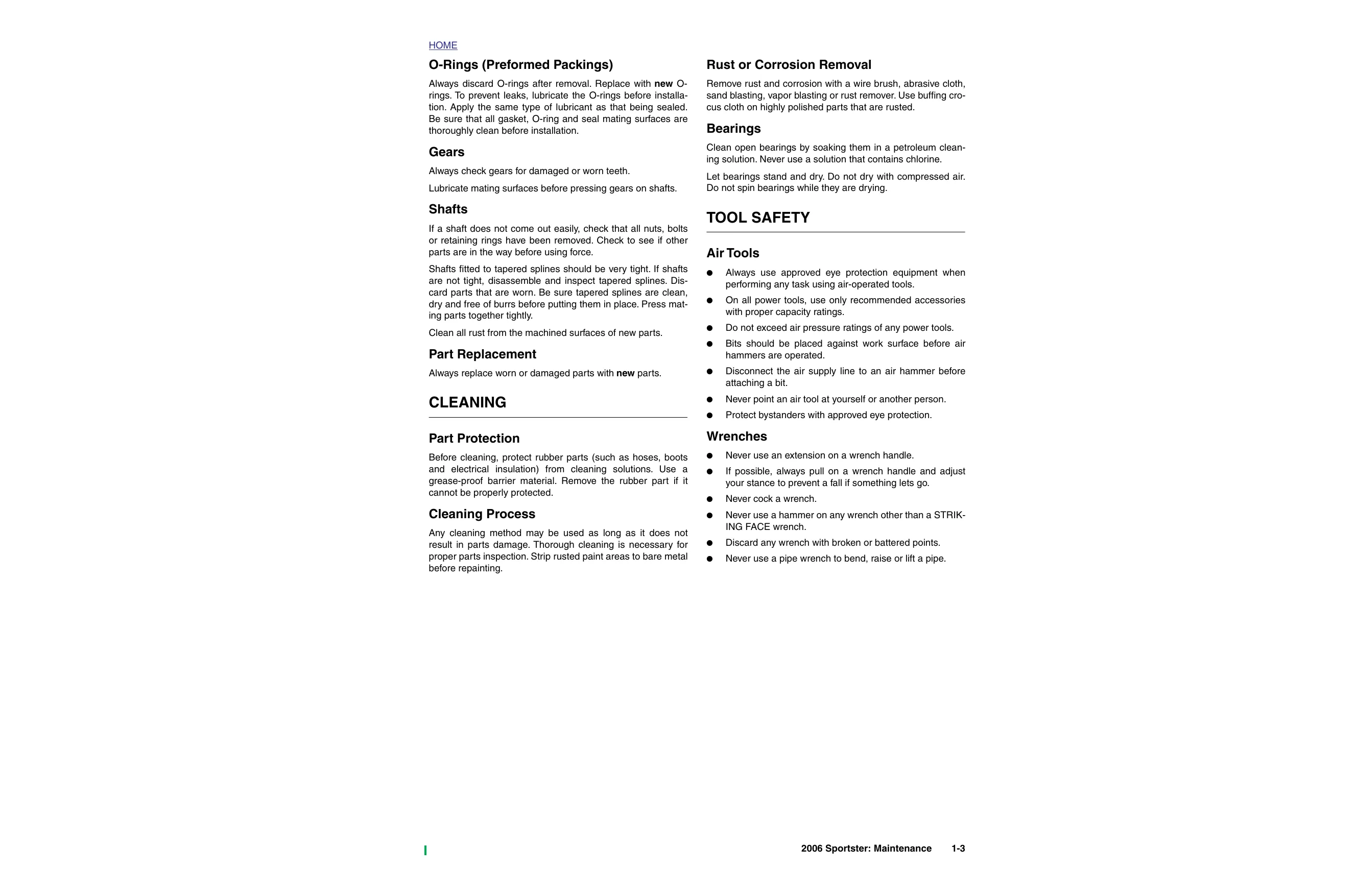 2006 Harley-Davidson Sportster XLH, XL-883, XL-1200 repair manual Preview image 3