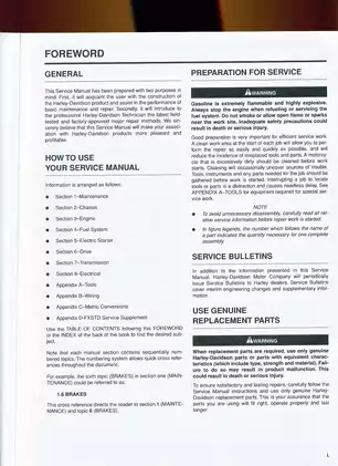 2000 Harley-Davidson Softail, Fat Boy, Springer, Night Train service manual Preview image 3