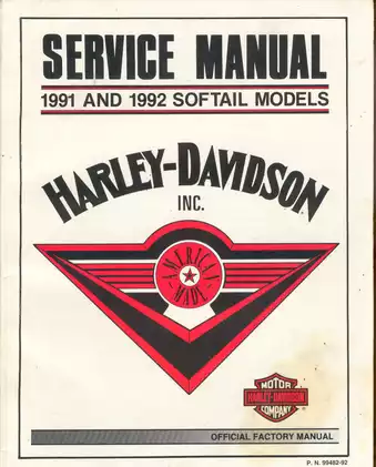 1991-1992 Harley Davidson Softail (all models) service manual Preview image 1