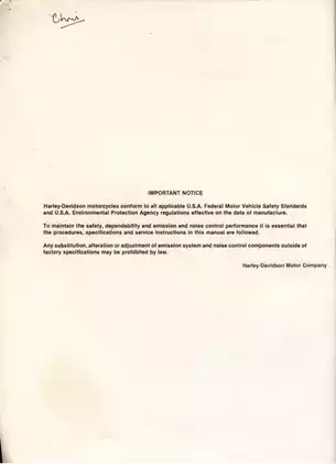 1991-1992 Harley Davidson Softail (all models) service manual Preview image 2