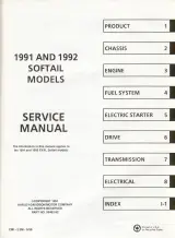 1991–1992 Harley-Davidson Softail Factory Service & Repair Manual (P/N 99482-92) – preview page 3