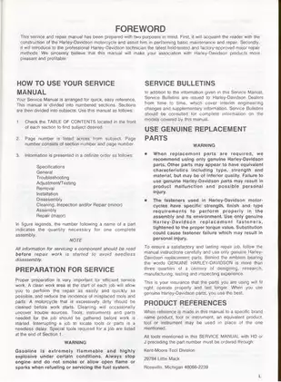 1991-1992 Harley Davidson Softail (all models) service manual Preview image 5