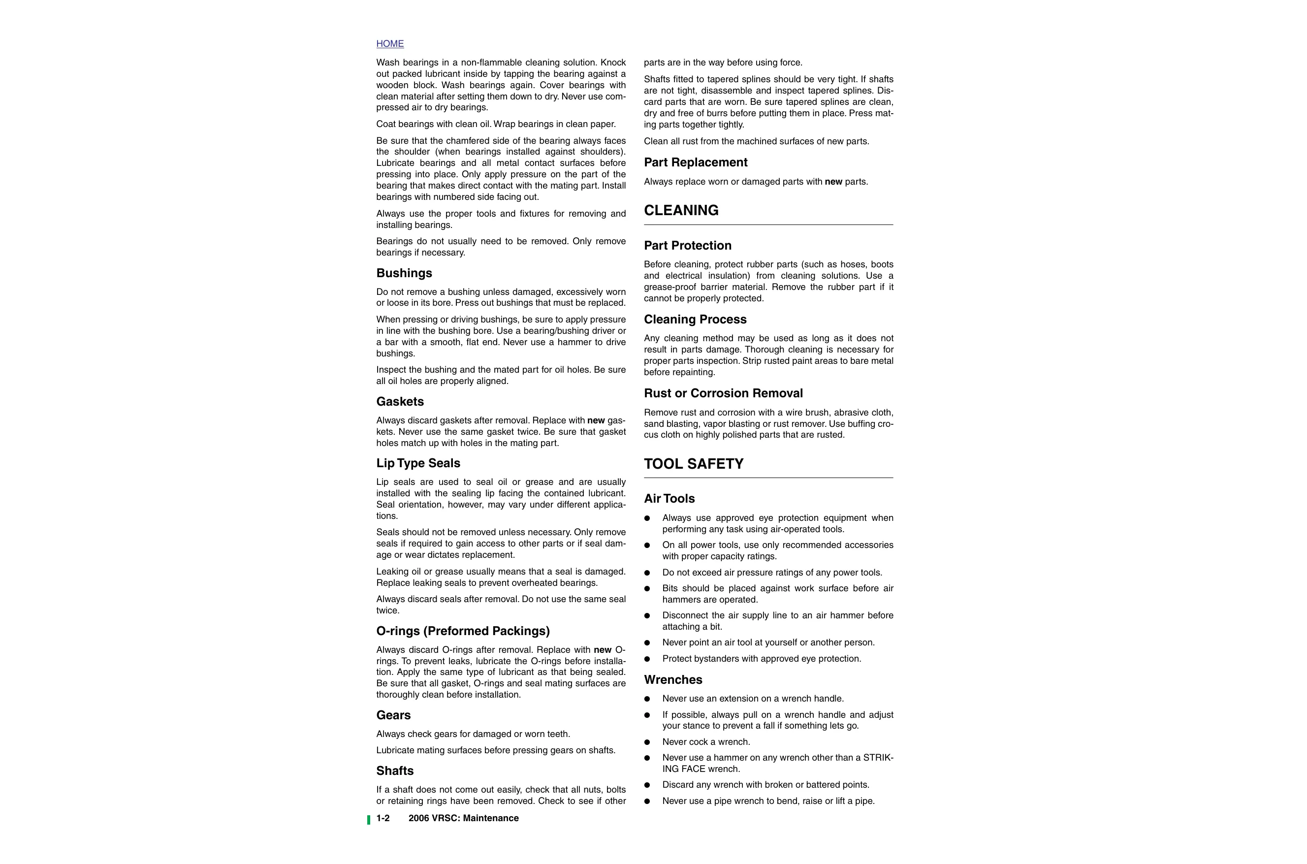 2006 Harley Davidson V-Rod Night Street, VRSC, VRSCA, VRSCR repair manual Preview image 2