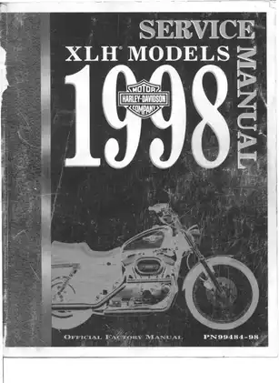 1998 Harley Davidson Sportster XLH883, XLH1200 service manual Preview image 1
