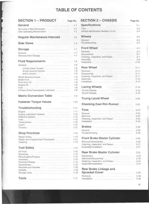 1998 Harley Davidson Sportster XLH883, XLH1200 service manual Preview image 3