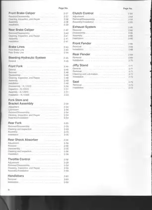 1998 Harley Davidson Sportster XLH883, XLH1200 service manual Preview image 4