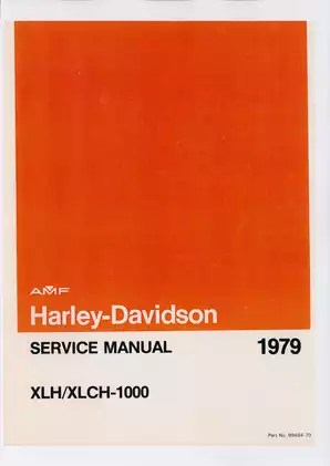 1979 Harley-Davidson Sportster XLH 1000, XLCH 1000 service manual Preview image 1