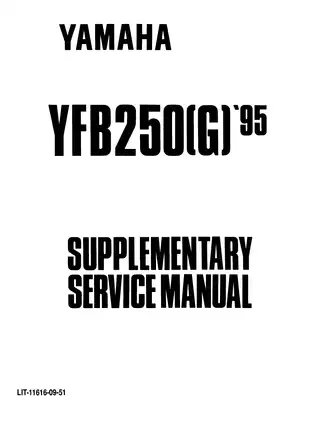 1992-1998 Yamaha Timberwolf YFB250 service manual Preview image 2