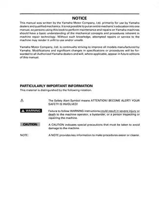 1992-1998 Yamaha Timberwolf YFB250 service manual Preview image 4