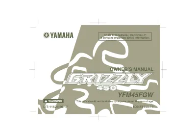 Preview: 2004–2007 Yamaha Kodiak 450 4X4 YFM450FGW Owner's Manual (P/N LIT-11626-20–17, LIT-11626-18-35)